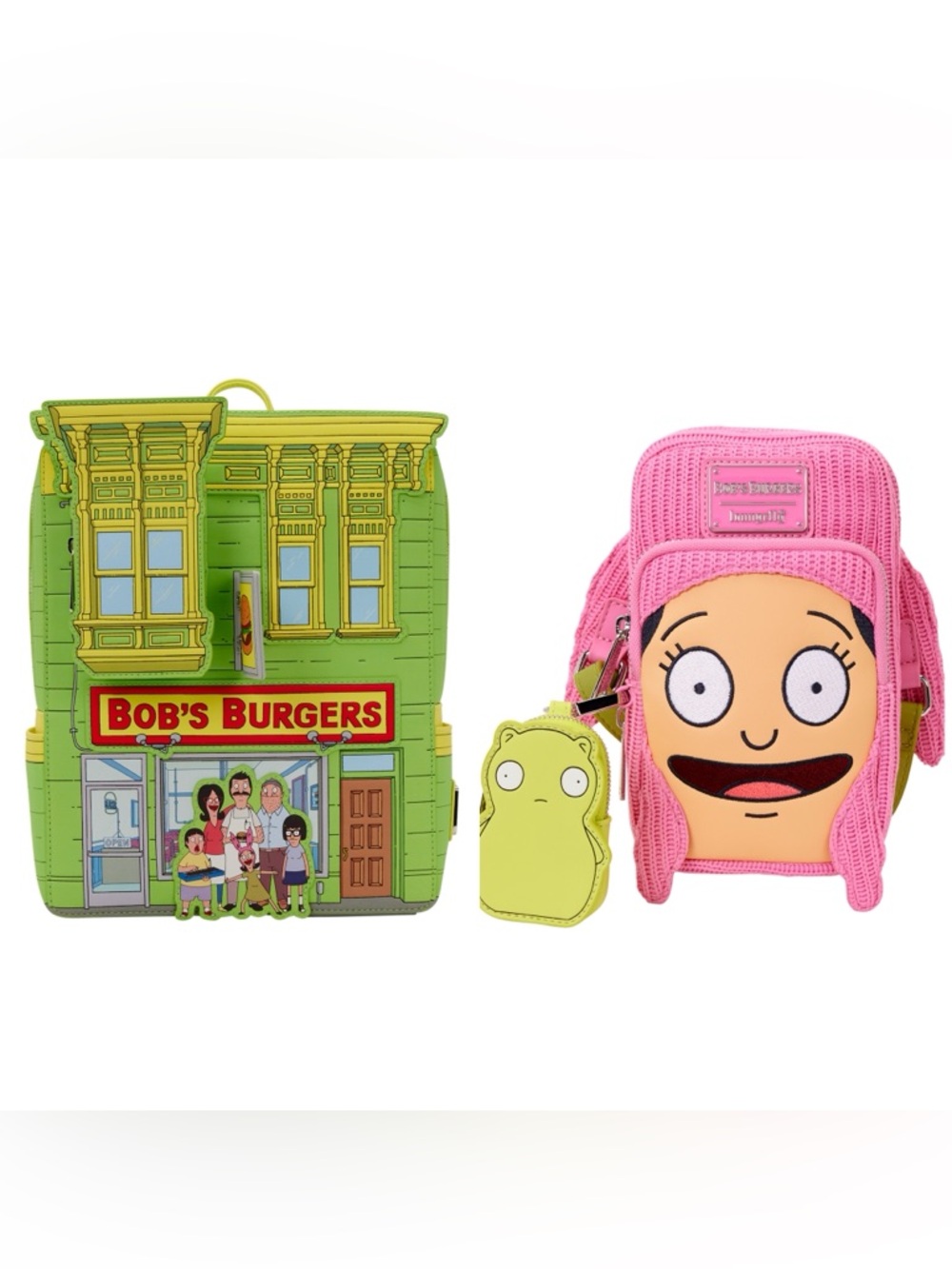 Bob's Burgers Louise Cosplay Loungefly Crossbody Bag & Restaurant Mini Backpack